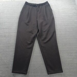 Uniqlo Dry Sweat Tucked Tapered Pants Womens M Black Casual Relaxed Pleeated